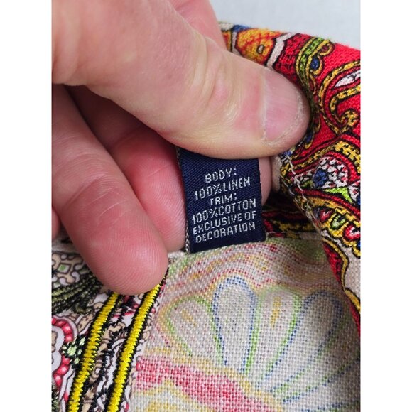 Robert Graham Womens Paisley 100% Linen Jacket Size 10 Multicolor - Picture 4 of 8